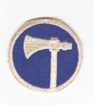 WWII 19th Corps Patch Variant All White Hatchet