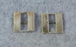 WWII Sterling Navy Captain Rank Insignia Pins Pair