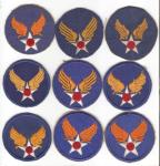 WWII AAF Patch Lot Army Air Forces 9 Different