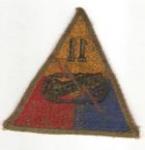 WWII 11th Armored Division Patch Green Back