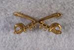 WWII Army Officer Cavalry Collar Pin Snowflake