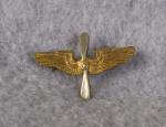 WWII USAAF Winged Prop Collar Insignia Pin Back
