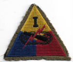 WWII Patch 1st Armored Corps Wool Felt