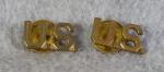 WWII Army Officer US Collar Pin Pair Screwback