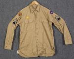 WWII US 3rd Army Khaki Dress Shirt 16x35