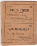 WWII French English Dictionary 1944