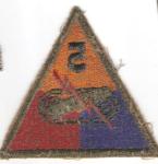 WWII 5th Armored Patch Green Back