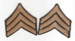 WWII Army Sergeant Chevrons Early Twill