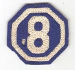 WWII US Army 8th Corps Patch Chain Stitched