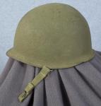Late WWII US Rear Seam M1 Helmet Schlueter 