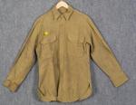 WWII Army OD Officers Wool Shirt 15x34