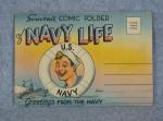 WWII Navy Life Souvenir Comic Folder Postcard