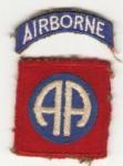 WWII 82nd Airborne Division Patch & Tab