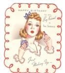 WWII era Birthday Card Boy Friend in Service