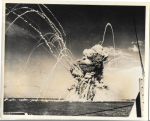 Coast Guard Press Photo Sicily Invasion Explosion
