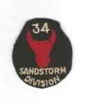 WWII 34th Infantry Division Sandstorm Patch King