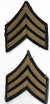 WWII Sergeant Rank Patches Felt