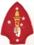 WWII USMC 2nd Marine Corps Division Felt